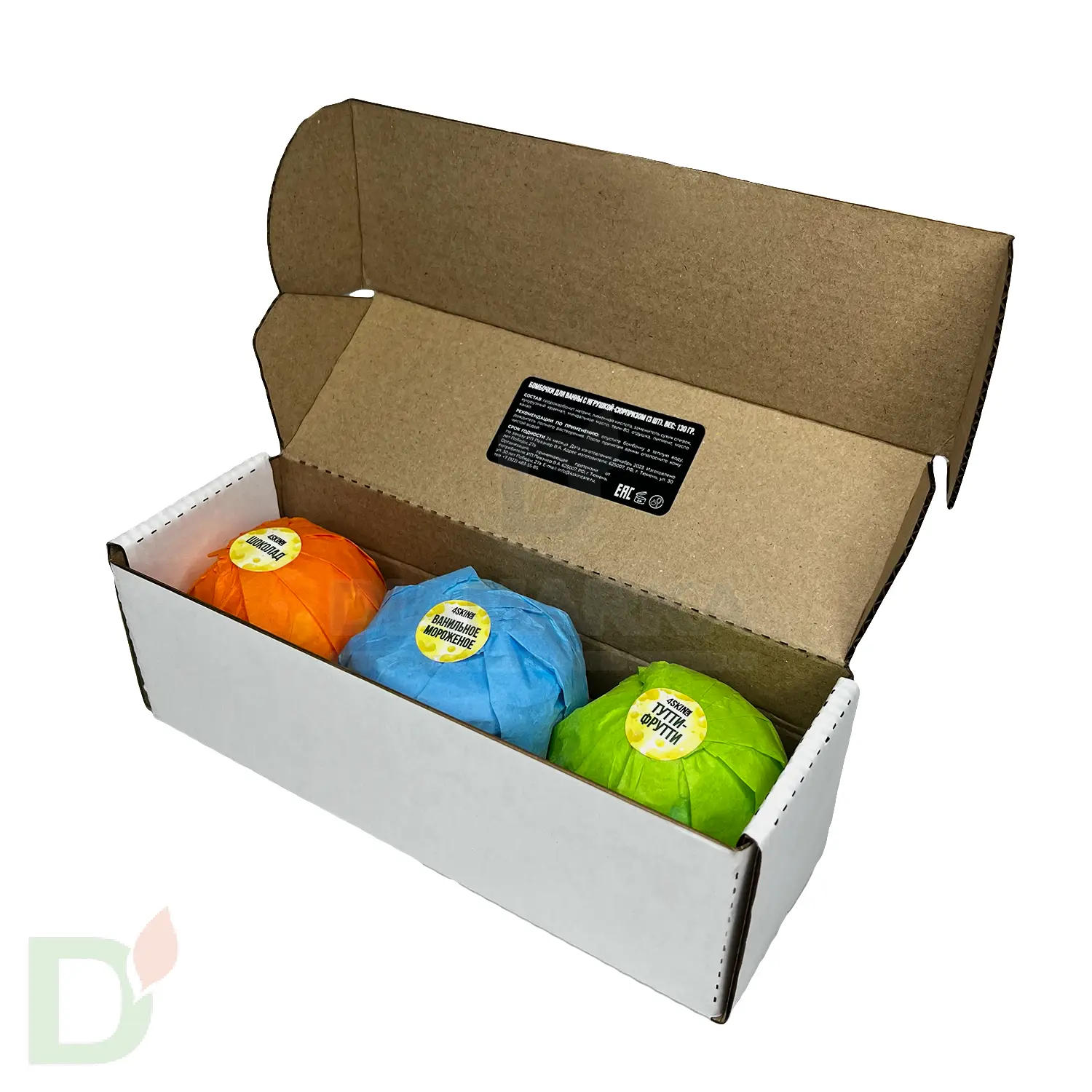 Бокс - Бомбочки для ванны детские (з шт в комплекте) в Тюмени