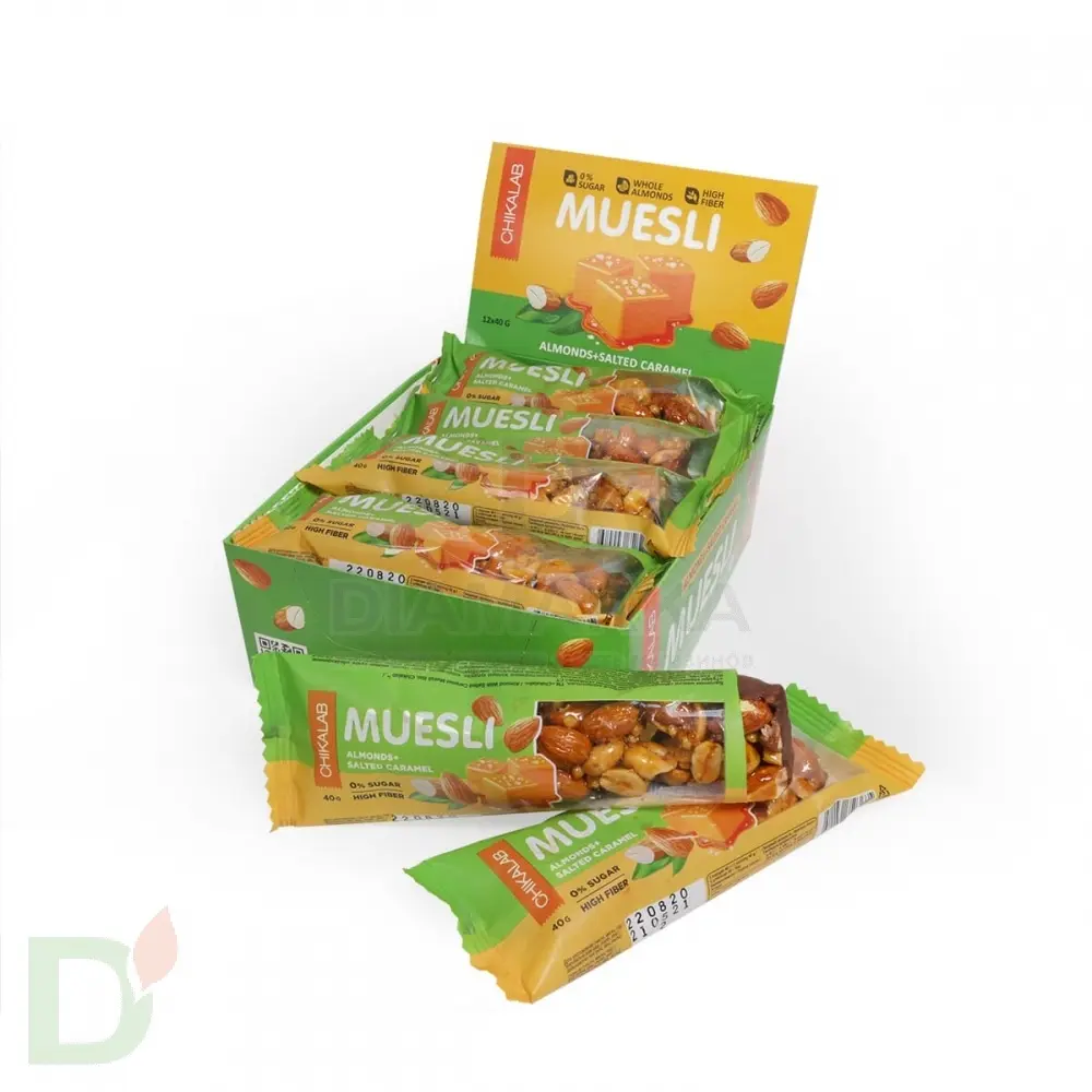 Батончик мюсли CHIKALAB миндальный с соленой карамелью 40 гр. в Тюмени