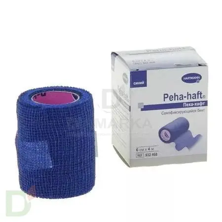 Бинт самофиксирующийся Пеха-хафт (Peha-haft), 6см х 4 м, Синий в Тюмени
