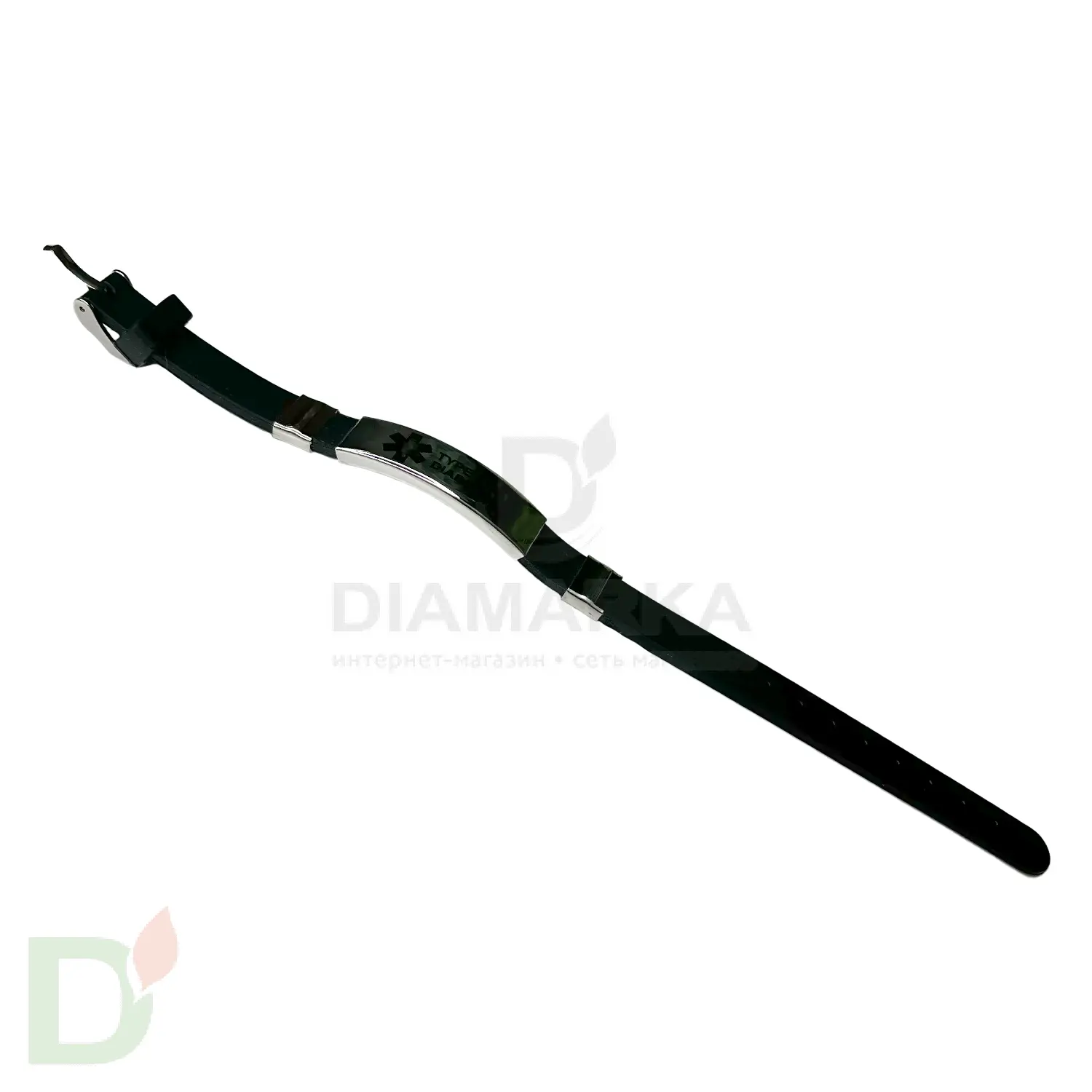 Браслет силиконовый Диабет 2 типа с застежкой (16-21см) в Тюмени