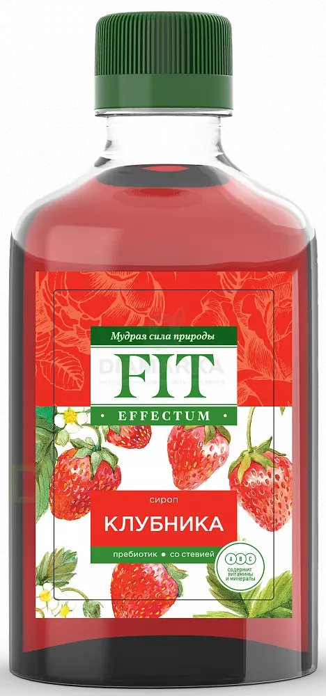Сироп со стевией Клубника ФитЭффектум, 250мл