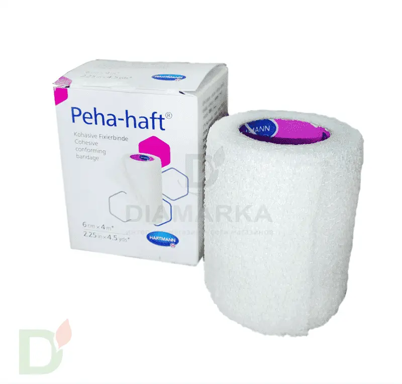 Бинт самофиксирующийся Пеха-хафт (Peha-haft), 6см х 4 м, Белый в Тюмени