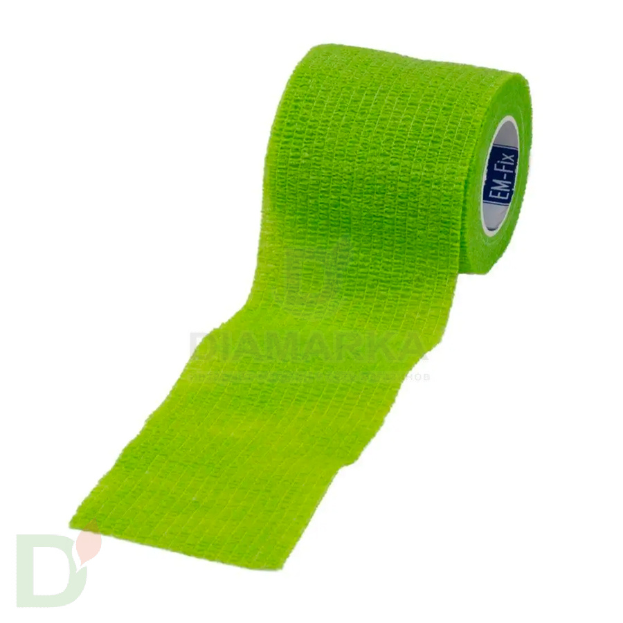 Бинт эластичный когезивный EM-fix krep Лайм, 5 см х 4,5 м в Тюмени