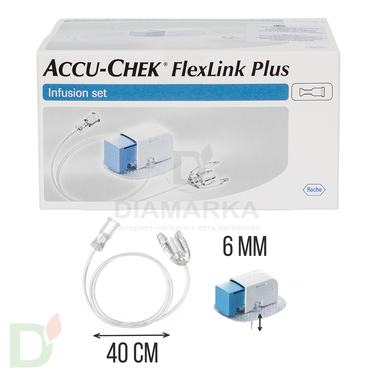 Акку-Чек ФлексЛинк Плюс 6/40, инфузионный набор, 1 шт. в Тюмени