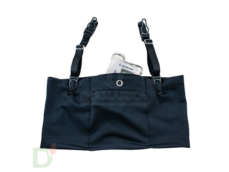 Чехол для ношения инсулинового дозатора на ноге Черный