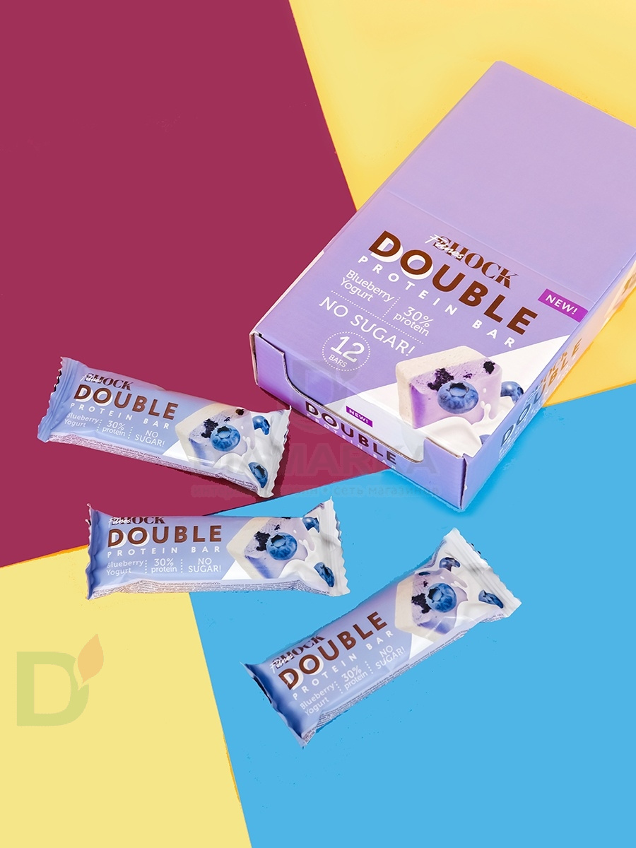 Батончик протеиновый FitnesShock Черничный йогурт 40гр. в Тюмени