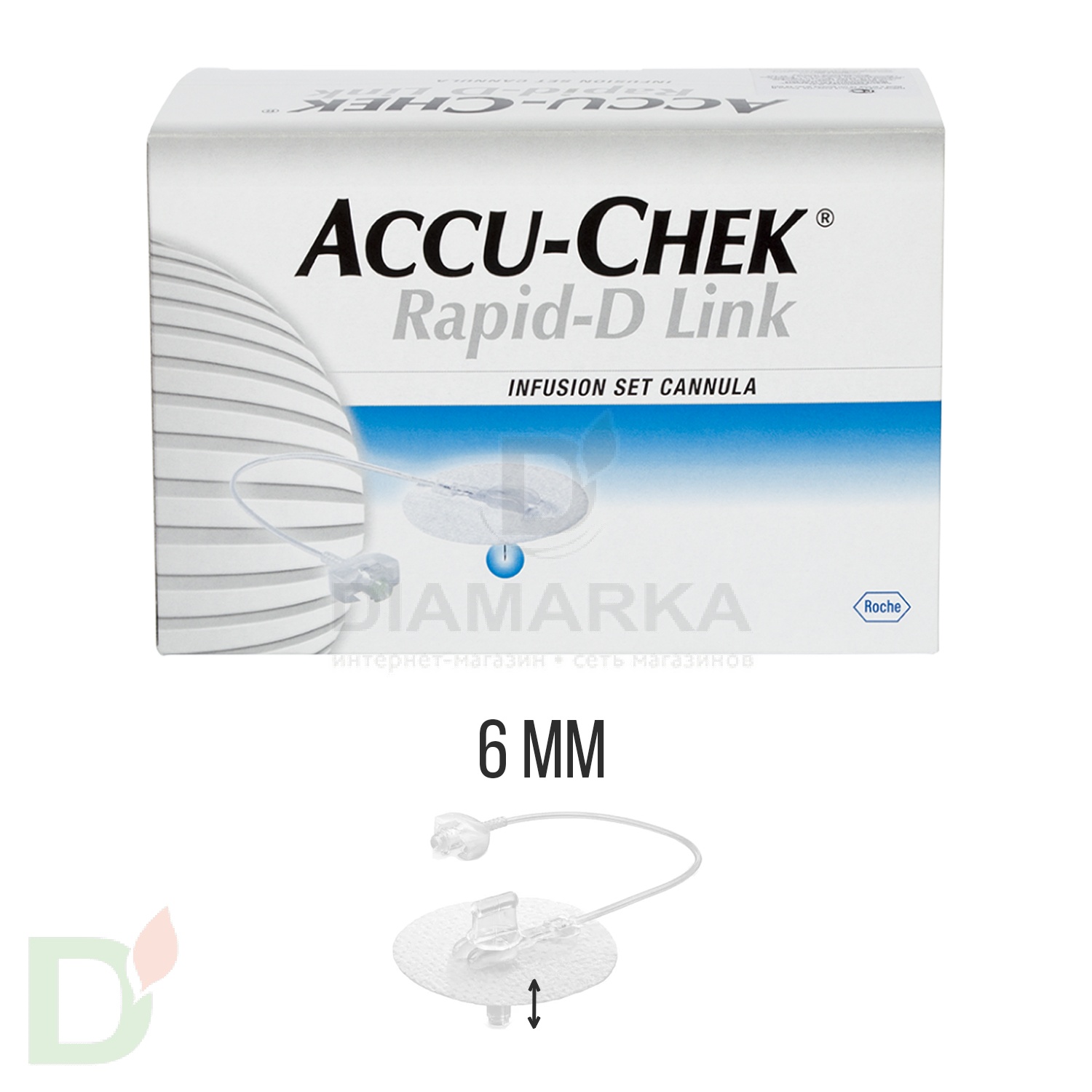 Акку-Чек Репид-Д Линк, игла 6 мм, 1 шт. в Тюмени
