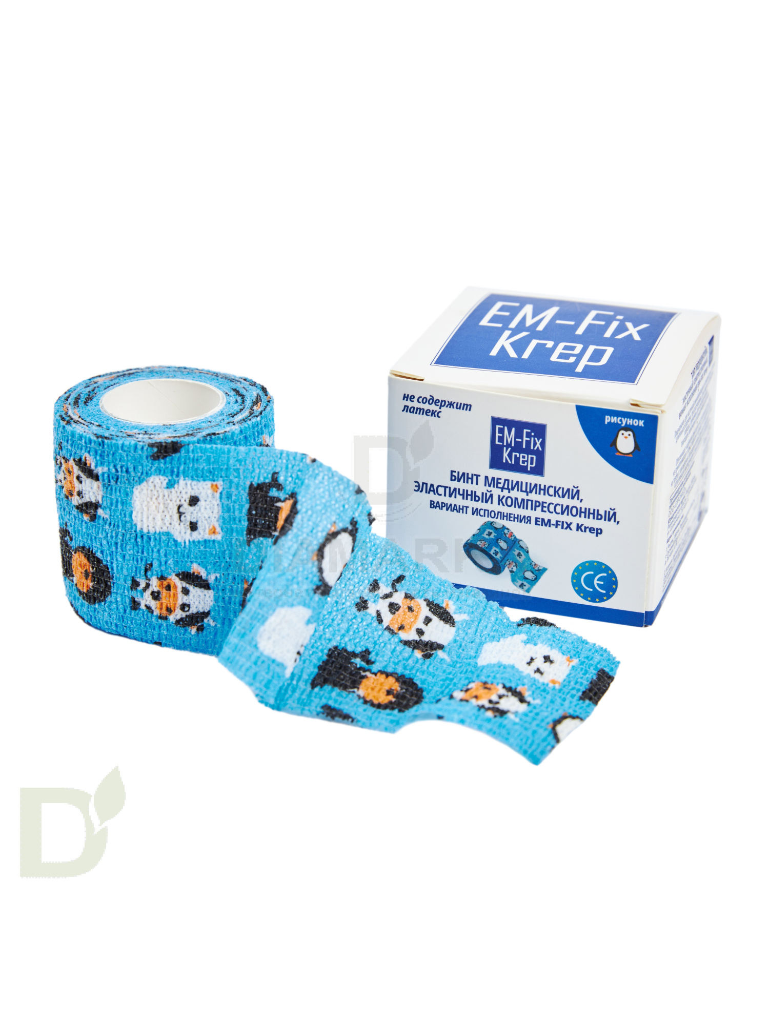 Бинт эластичный когезивный EM-fix krep Детский, 5см х 4,5м
