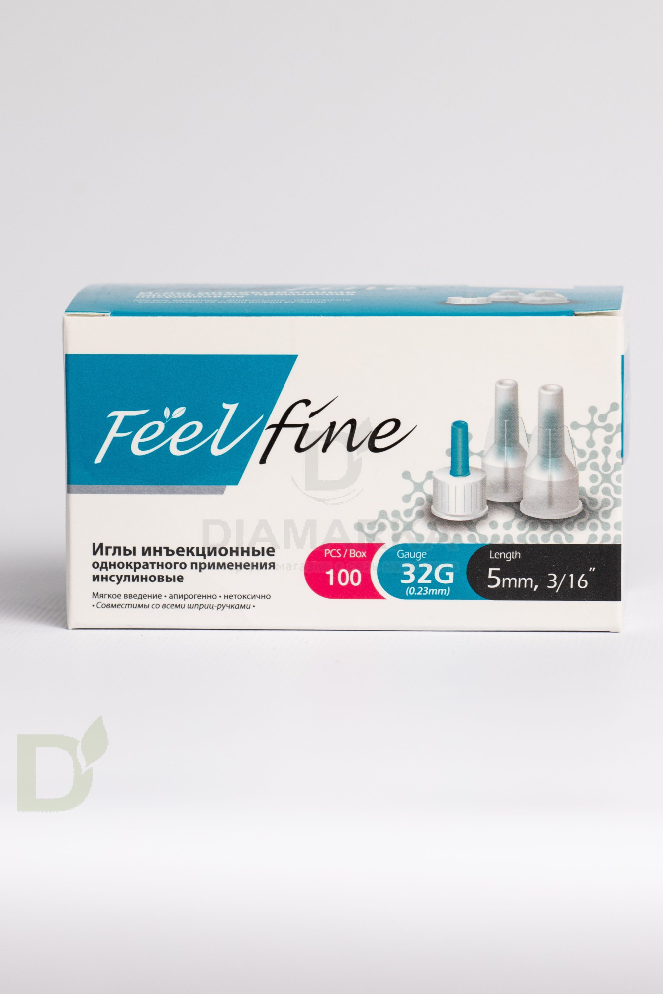 Иглы ФилФайн (FeelFine) 32G 5мм, 100 шт.