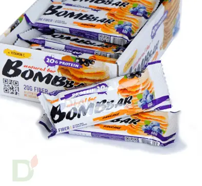 Батончик BOMBBAR Смородиново-черничный панкейк (3 угл в 60г) в Тюмени
