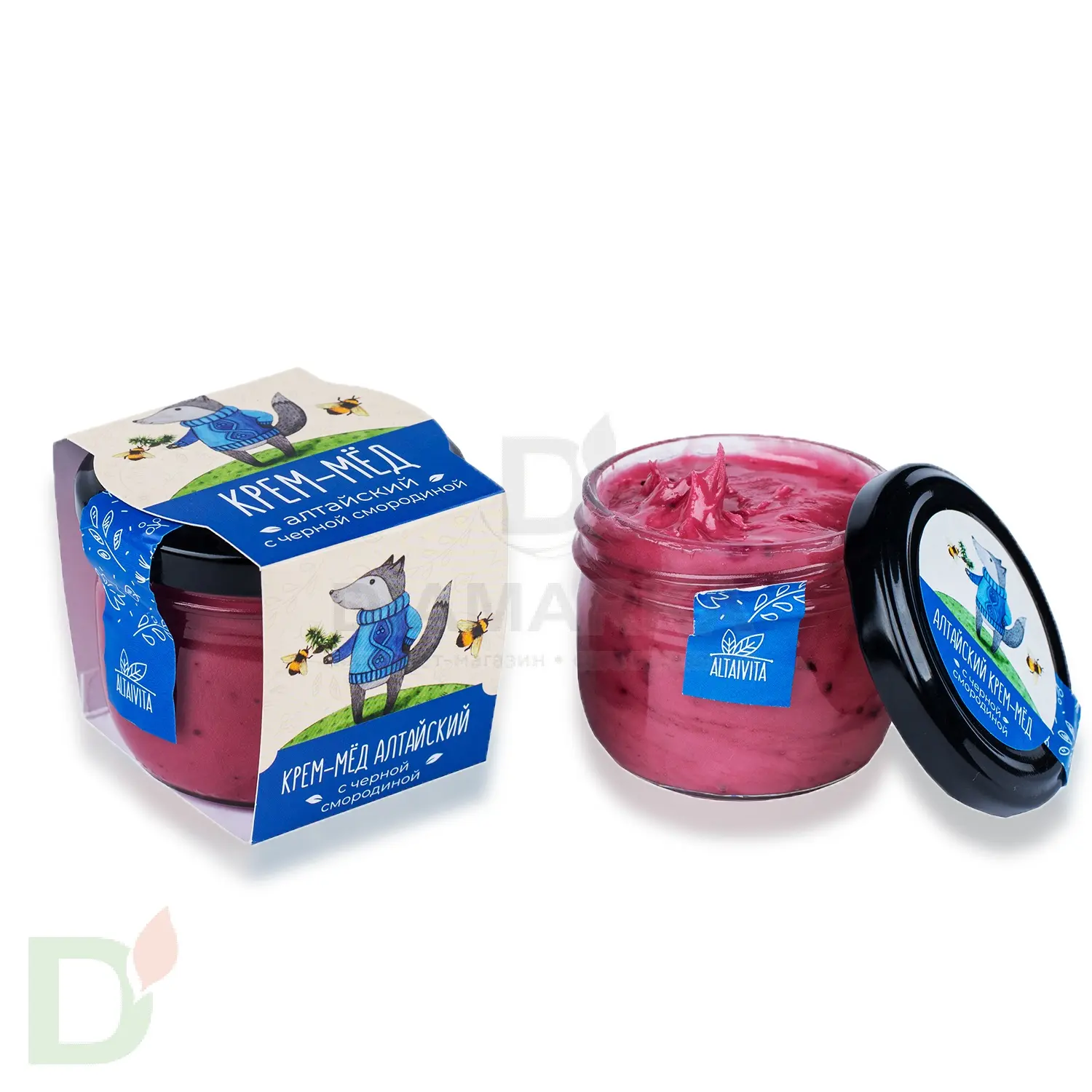 Крем-мёд с чёрной смородиной 125г.
