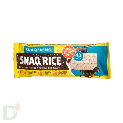 Батончик Snaq Fabriq рисовый глазированный молочным шоколадом, 10гр в Тюмени