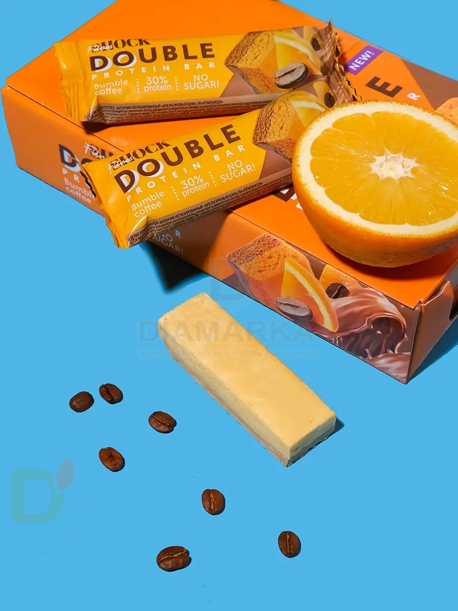 Батончик протеиновый FitnesShock Апельсиновый кофе 40гр. в Тюмени