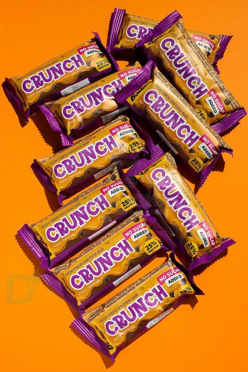 Батончик протеиновый BOMBBAR глазированный Кранч Ваниль Чизкейк 50гр.