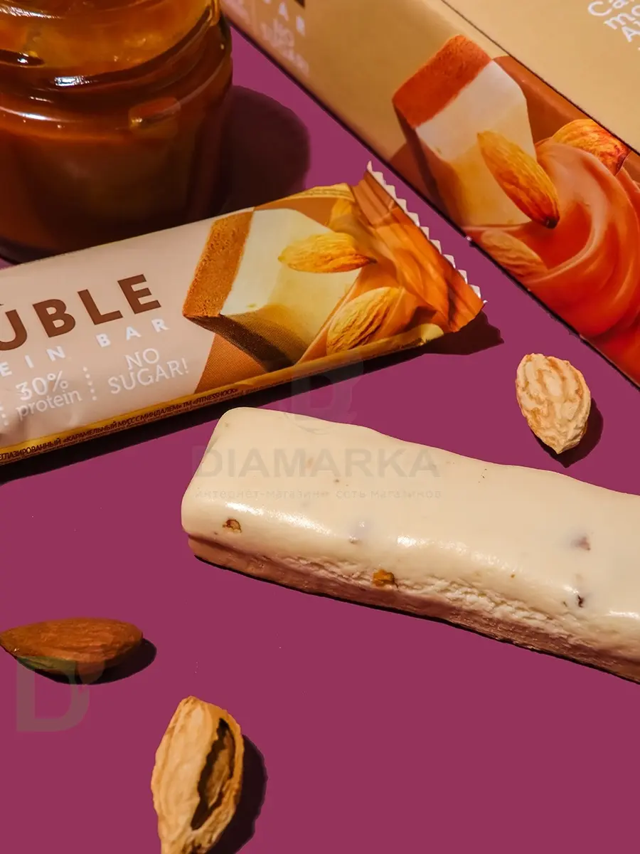 Батончик протеиновый FitnesShock Карамельный мусс с миндалем 40гр. в Тюмени