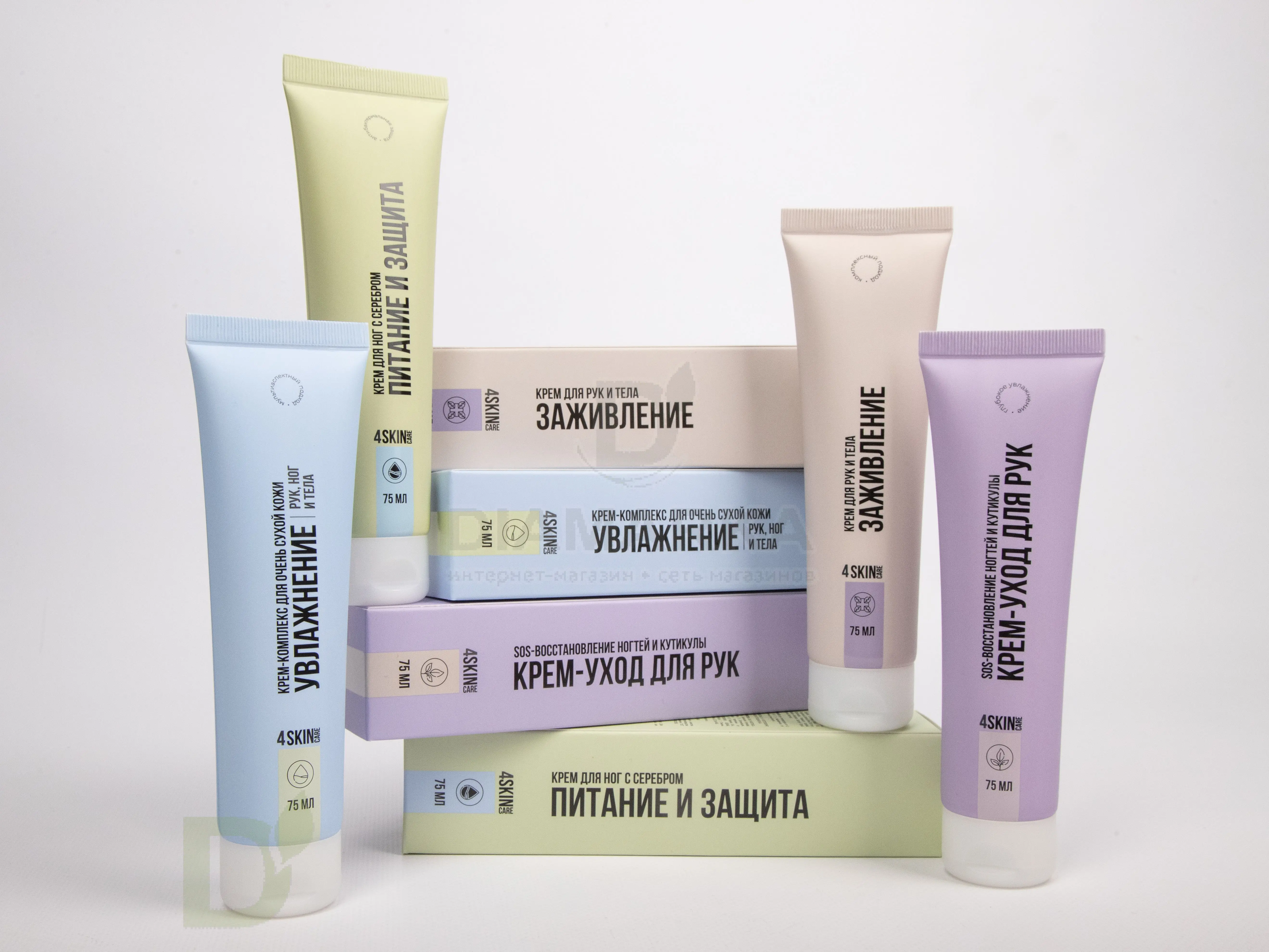 Крем 4SKINcare для рук, ног и тела Увлажнение, 75мл