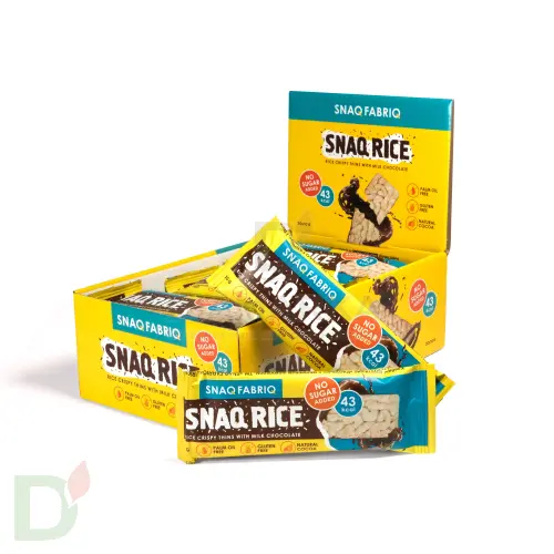 Батончик Snaq Fabriq рисовый глазированный молочным шоколадом, 10гр в Тюмени