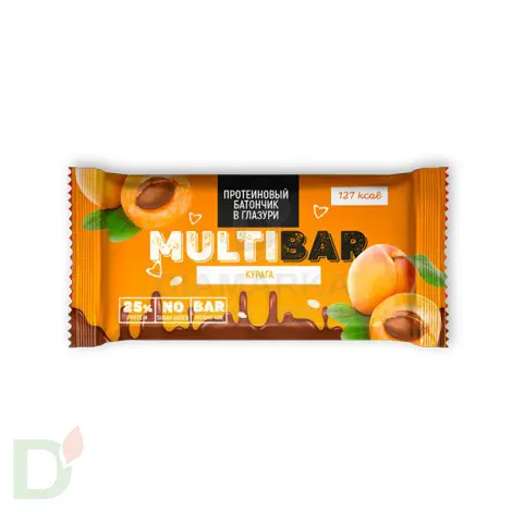 Батончик протеиновый Мультибар в глазури с курагой 40гр в Тюмени