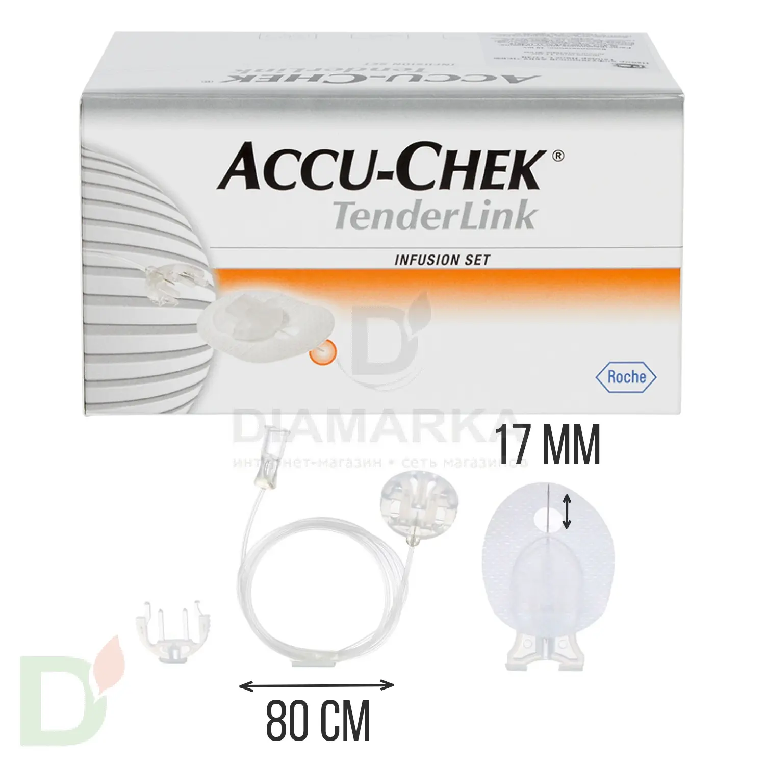 Акку-Чек ТендерЛинк 17/80, инфузионный набор, 1 шт. в Тюмени