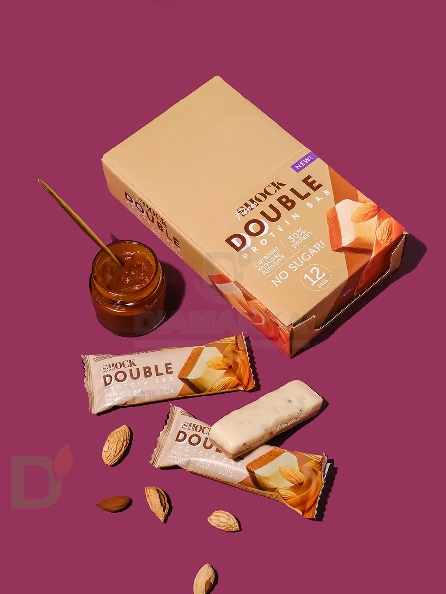 Батончик протеиновый FitnesShock Карамельный мусс с миндалем 40гр. в Тюмени