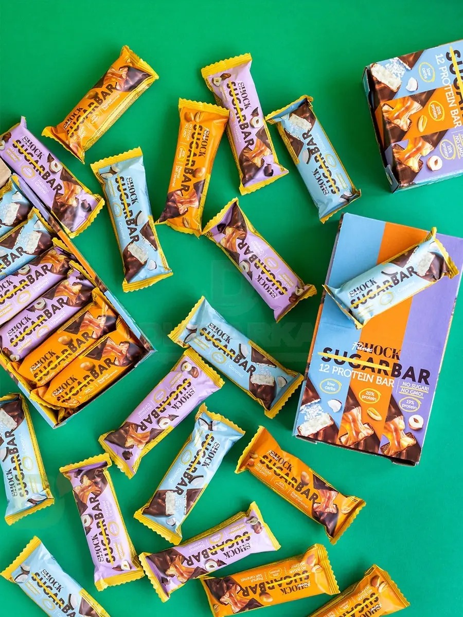 Батончик протеиновый FitnesShock Соленая карамель-Арахис 50гр. в Тюмени