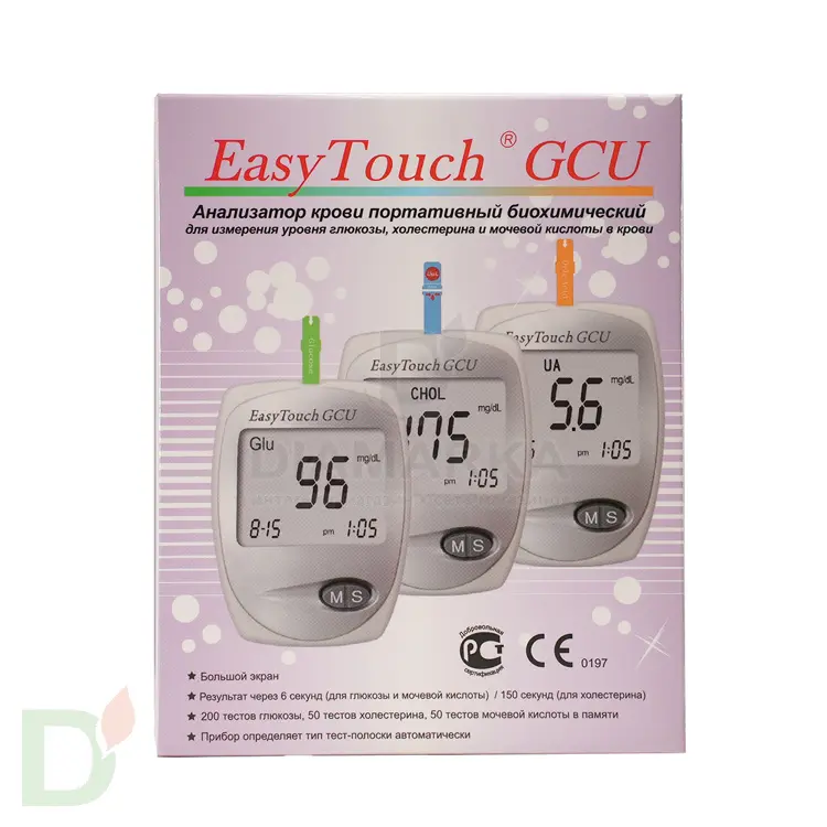Биохимический анализатор ИзиТач (EasyTouch GCU) (глюкоза, холестерин и мочевая кислота в крови) в Тюмени